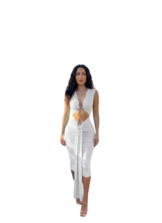 Body-con Midi Dress In A Vibrant Fashion501 Boutique