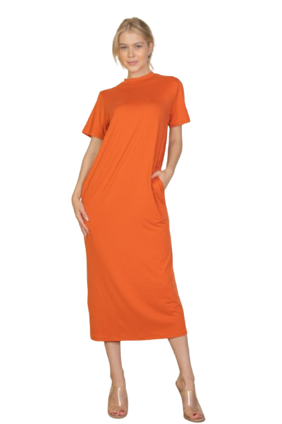 Side Pocket Tee-Shirt Dress  Fashion501 Boutique