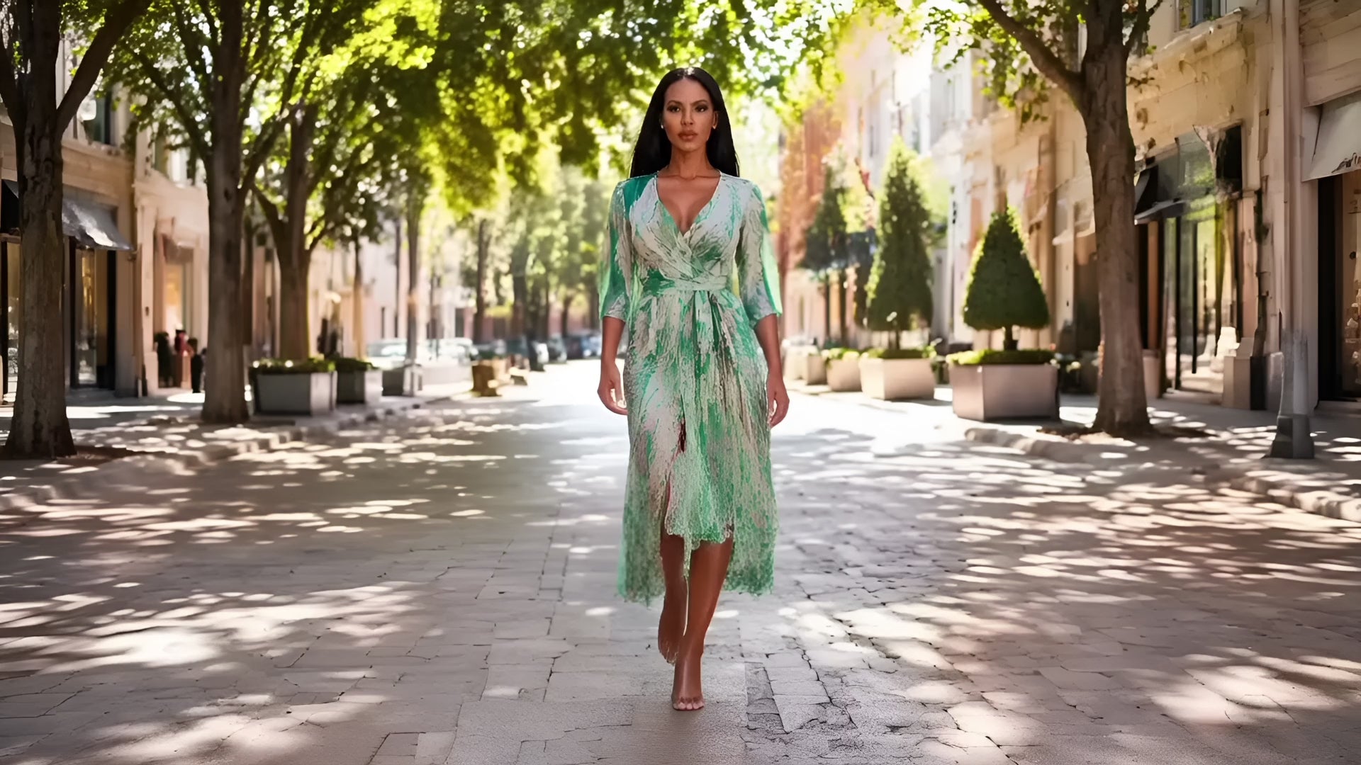 Detachable Rhinestone Cross Open Back With Bodycon Tie Dye Ruched FMini Dress Fashion501 Boutique