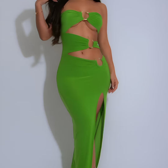 Asymmetric Dragon Design Strapless Dress  Fashion501 Boutique